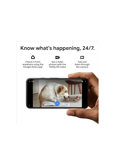 Google İç Mekan Nest Güvenlik Kamerası 1080p 2. Nesil Sis