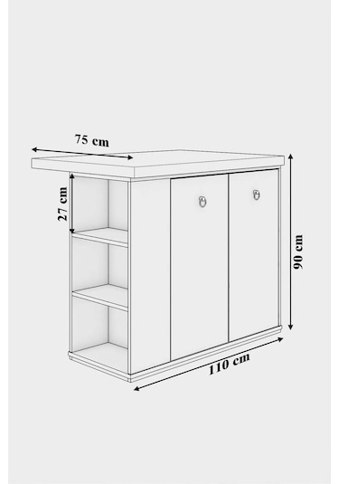 Noma Mdf Mutfak Adası Mutfak Dolabı Ada Mutfak Yemek Masası Ceviz
