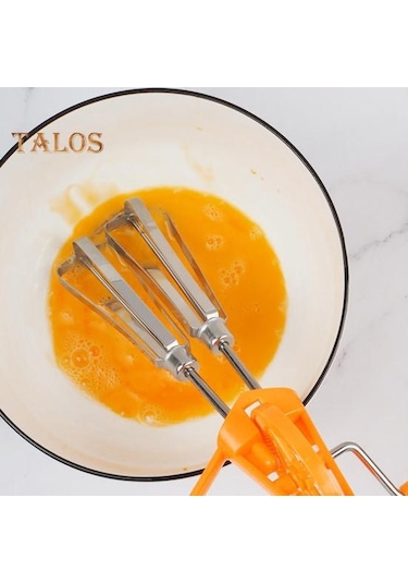 Turuncu Yumurta Karıştırıcı El Krank Karıştırma Kolay Temizlenebilir Katı Yapımı Süt Krema Hamur Yumurta Çırpma Mutfak Aletleri