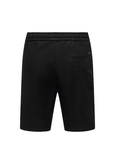Only & Sons Onslinus 0007 Cot Lin Shorts Noos Erkek Şort-26438 - XS Siyah