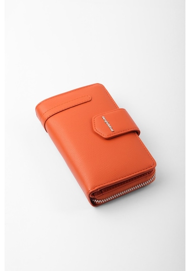 Cengiz Pakel Kadın Orta Boy Cüzdan 65256M Kiremit- Kiremit