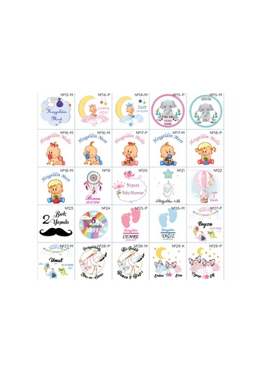 Famous Bebek Şekeri Magnet Bebek Mevlüt Hediyelik Isimli Kapak Açacak  (434856298)