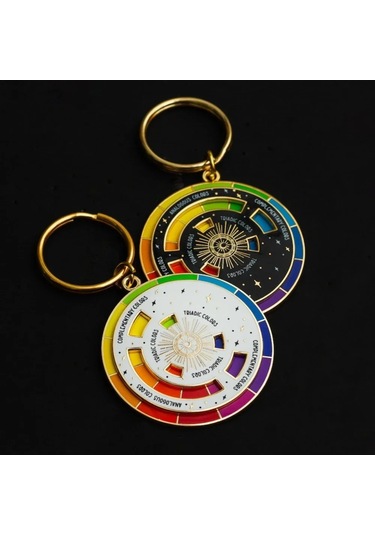 Abay Renk Tekerlek Anahtarlık - Ressamlar İçin Sanat Malzemesi Ve Hediyewhıte