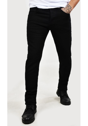DeepSEA Siyah Slim Fit Likralı Kot Pantolon Esnek Jeans Erkek Kot Pantolon 2100441