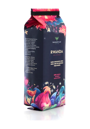 Barabicas Rwanda 100% Arabica Bourbon Medium Roast Çekirdek Kahve 250 G