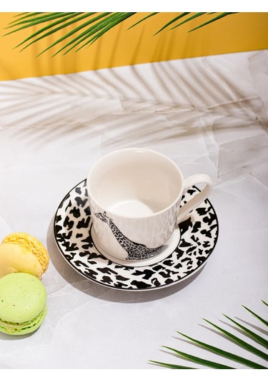 Aura Of Bohemia Çay Takımı, Fincan Ve Tabak Seti, "zürafa" Desenli Kupa 220 Ml 233046286 Beyaz