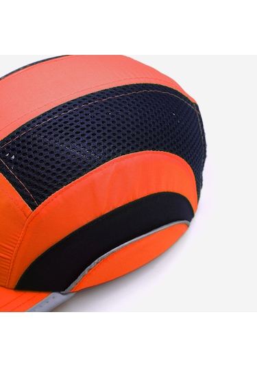 Darbe Emici Şapka Baret Kep Turuncu - Reflektörlü 7001