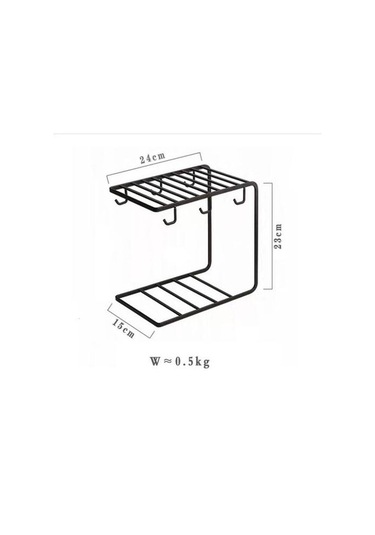 Çoklu Kanca Sanat Kahve Fincanı Raf Cam Çay Organizatör Marc Tutucu Mutfak Depolama Organizasyon Depolama Tutucular Ve Amp Raflar -