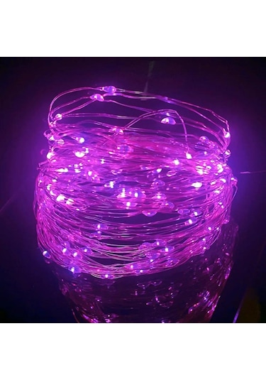 Pembe Noel Işığı 10m 20m Bakır Gümüş Tel Usb Led Dize İşıklar Peri Noel Düğün Parti Dekor İçin Su Geçirmez Tatil Aydınlatma 2m Pembe