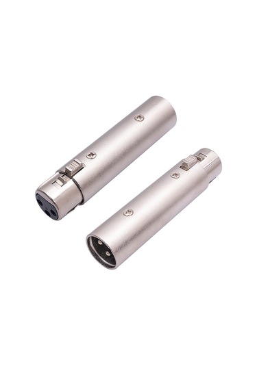 Neevoyu 2 Adet Xlr Erkek-dişi Adaptör, Zink Alaşımlı Kasa, Mikrofon Ve Ses Ekipmanı Kablolarını Uzatmak İçin Tam Dengeli Ses Konvertörü