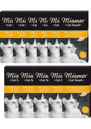 Miamor Cream Multi-Vitamin Tamamlayıcı Ek Besin 11'li 6 x 15 G