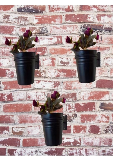 Dekoratif Metal 3’Lü Saksılık Wd295