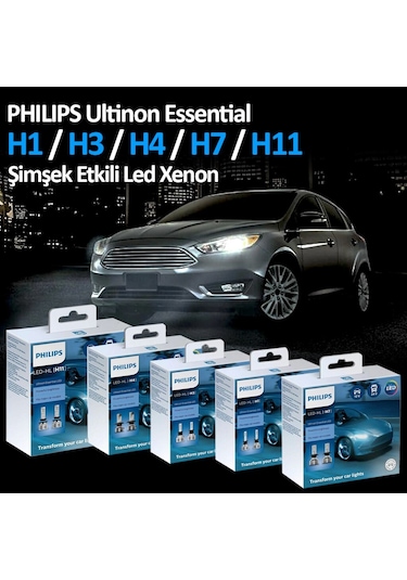 Philips Led Xenon Şimşek Etkili H1-H3-H4-H7-H11 12V/24V Beyaz 503776281