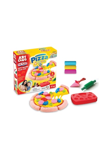 Pizza Oyun Hamur Seti 150 Gr. - Oyun Hamuru Seti - Hamur Setleri - Hamur Kalıpları Renkli
