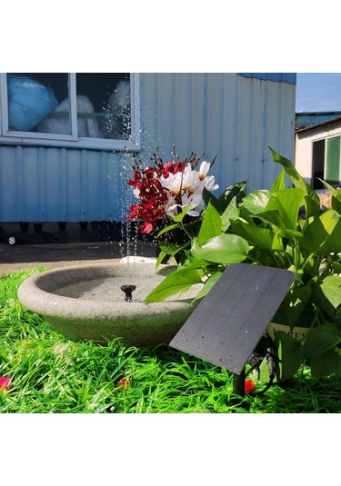 Güneş Çeşmesi 1.5w Elektrikli Su Pompası Açık Bahçe-siyah