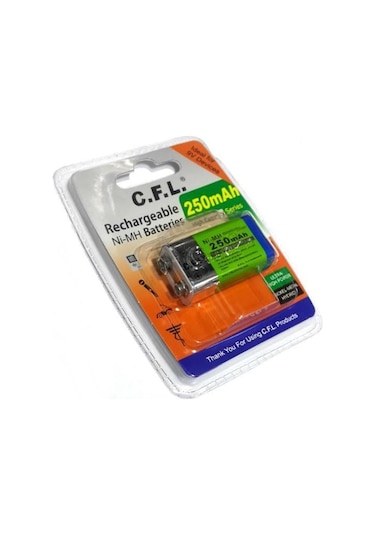 C.F.L. 250 mAh 9V Ni-MH Şarj Edilebilir Pil