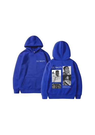 Rapçi Lil Yachty Çift Taraflı Baskılı Kapüşonlu Erkek Kadın Sarı