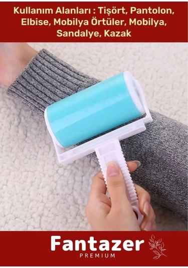 Fantazer Yeni Nesil Dayanıklı Evcil Hayvan Kedi Köpek Bot Yıkanabilir Pratik Tüy Toz Toplama Rulosu Aparatı