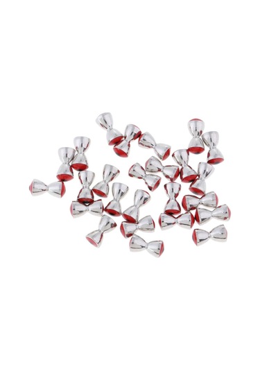 Homyl 25 Adet Çelik Sinek Bağlama Boncuk Tungsten Oluklu 4mm