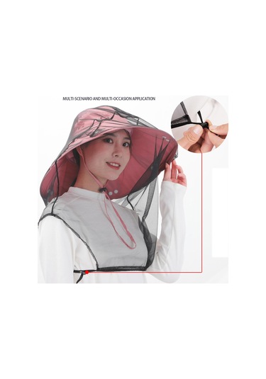 Suntek Yüz Mesh Net Balıkçılık Yürüyüş Açık Siyah