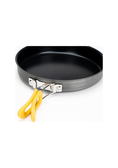 Alocs Yapışmaz Tava Alüminyum Alaşımlı Orta Katlanır Saplı Siyah