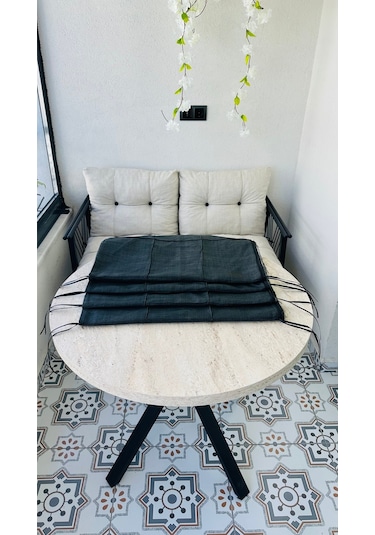 Bahçe Balkon Takımı Minder Kılıf Takımı 4 Adet Antrasit