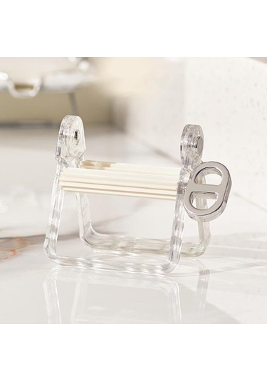 Siyah Sıkacağı Banyo Diş Macunu Dönebilen Saplı Haddeleme Diş Macunu Koltuk Tutucu Standı Organizatör Tezgah Tüpü Siyah