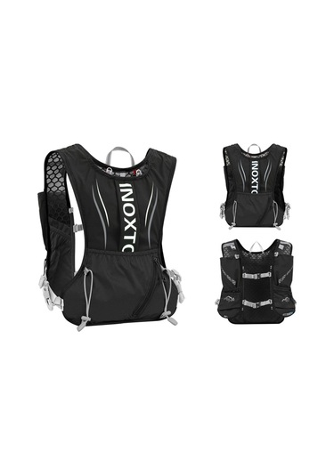 Suntek Hidrasyon Paketi Yeleği, Ayarlanabilir Koşu Takımı Siyah