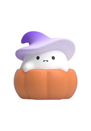 Szypzstore Led Balkabağı Hayalet Silikon Lamba Silikon Led Işık Gece Lambaları Usb Şarj Edilebilir Başucu Lambası Ofisler Yatak Odası A Iydgrb Beyaz