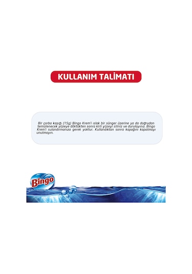 Bingo Krem Banyo Yüzey Temizleyici Amonyaklı 4 x 750 ML