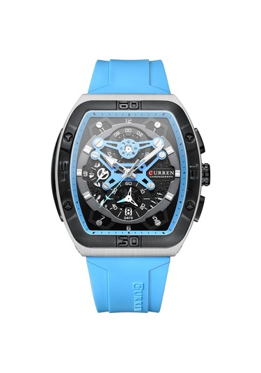 Curren 8443 Quartz Kol Saati-orjinal Kutusunda Mavi Gümüş