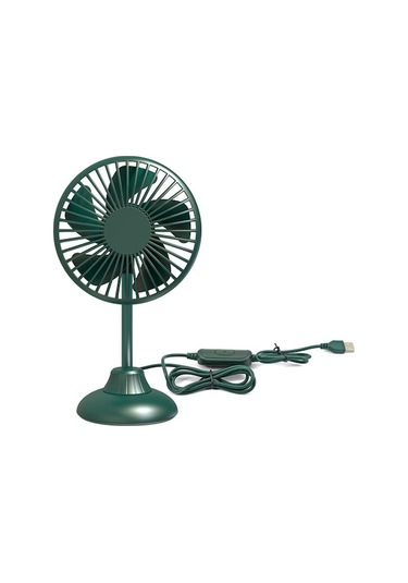 Fortunelane 12/24v Araç Fani Usb Döner 360 Derece 5w Sessiz Ev Araba Ofis Kullanıma Uygun Kompakt Yeşil Renkli