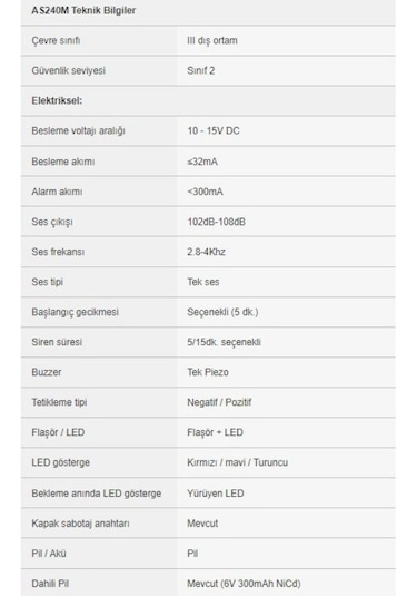Eds As240m Yürüyen Led Göstergeli Harici Siren