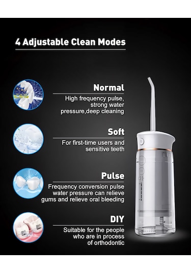 Yues Taşınabilir Ağız Duşu Şarj Edilebilir Diş/protez Bakım Mini