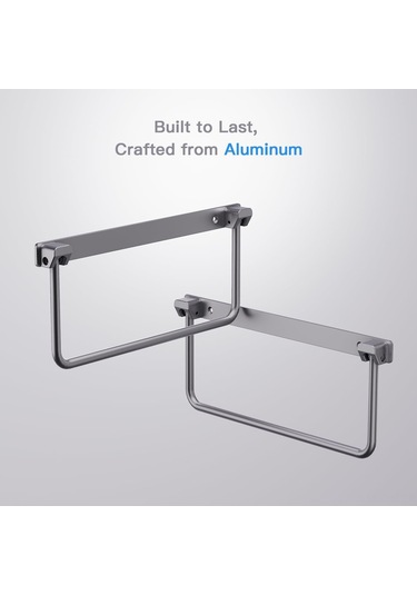Aubyhe Alüminyum Çelik Katlanabilir Kamp Ayakkabı Rafı - Gümüş Renkli, 33.27x15.24cm, 1 Adet
