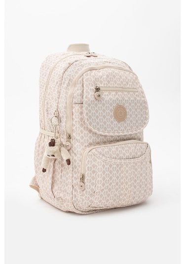 Ultra Hafif Çok Cepli Su Geçirmez Sırt Çantası Unisex Desenli Krem Model: 571-2e - Krem