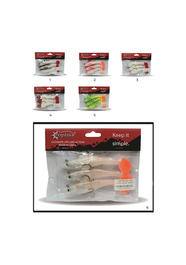 Captain 3567 Cracker Soft 10cm Levrek Turna Silikonu 3lü Set Sun