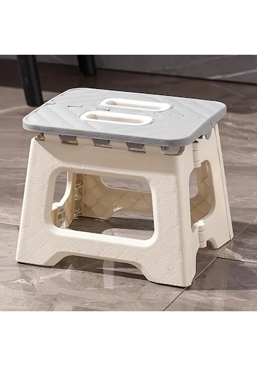 Elmpaly Yeşil Orta Boy Katlanır Plastik Tabure - Ev Ve Ofis İçin Dayanıklı Paspas Basamak Yeşil