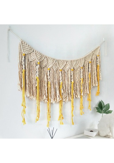 Suntek Magideal Makrome Duvar Asılı Boho Sanatı Zemin Saçak Püskül