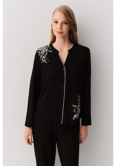 Suwen Efruz Maskülen Pijama Takımı Sh26208660b012 Siyah