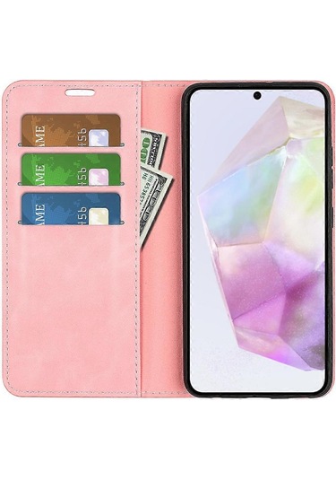 Samsung Galaxy A36 5g/a56 5g Kılıf Skin-touch Deri Cüzdan Telefon Kılıfı-gri Çok Renkli