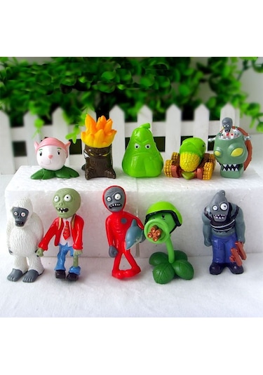 Plants And Zombies Zombiler Bitkiler 10 Adet 3-7 Cm Figur Set