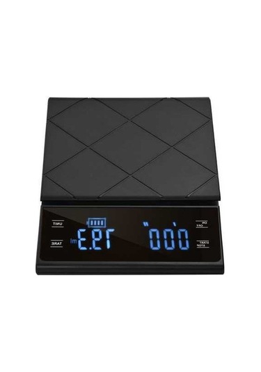 Besthome1 3kg/0.1g Dokunmatik Ekranlı Dijital Terazi - Siyah, Şarjlı Batarya Ek6012 Pasta Kahve Pişirme İçin Siyah