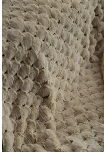 Çift Kişilik Yatak Örtülü Tam Set Silverfox Ekru Ekru