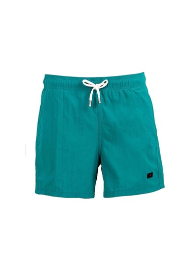 Yeşil Su İtici Özellikli Naylon Kumaş Düz Renk Basic Erkek Plaj Deniz Şort Mayo - 540-yeşil 001