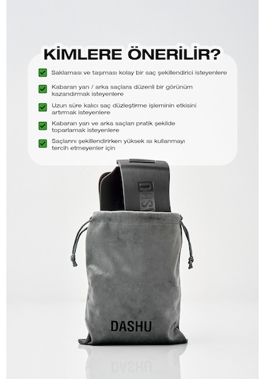 Kore Tarzı Katlanabilir Saç Şekillendirici, Düzleştirici Başlık Dashu Daily Perfect Downtech Fold