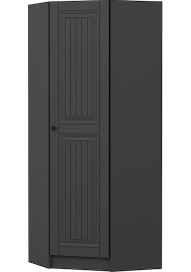 Kale 1 Kapaklı Köşe Dolap Antrasit Mebran Antrasit İlkbahar 210cm Antrasit
