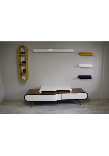 Anatolia Delüx Duvar Tv Ünitesi Ahşap Renkli Lake Tv Ünüte Model