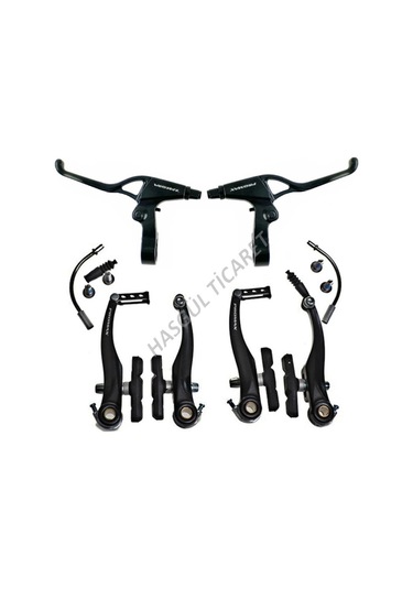 Hsgl Bisiklet Siyah Full Aluminyum Promax V-Fren Kırmızı Fren Dış