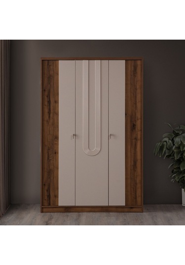 Gardırop, Megan 3 Kapaklı Dolap Vizon